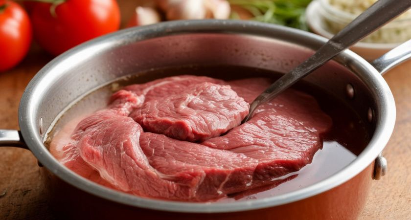 1 ложка в кастрюльку с водой — мясо станет нежным, мягким и сочным: секрет советских поваров