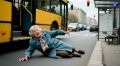 Головой об асфальт.  . 83-летняя бабушка выпала из двигавшегося автобуса на дорогу в Новосибирске