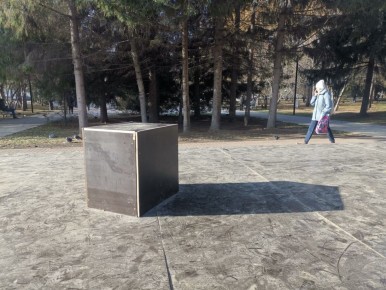 «Мишка» впал в спячку. Фонтан «Мишка» в центре города законсервировали на зиму