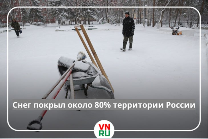 «Сейчас уже 75-80% территории страны покрыто снегом», – сообщил ТАСС научный руководитель Гидрометцентра России Роман Вильфанд