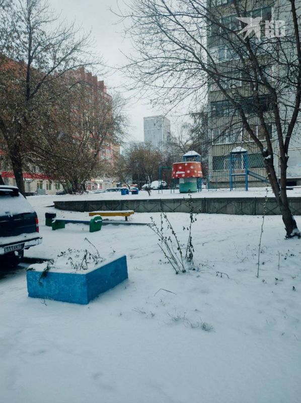 Заснеженный Новосибирск этим утром