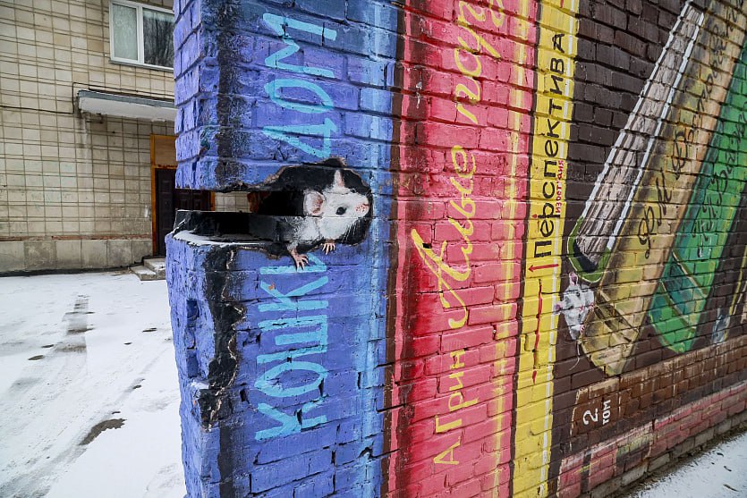 Волшебный стрит-арт: новосибирская художница украшает город сказками Волшебный стрит-арт: новосибирская художница украшает город сказками