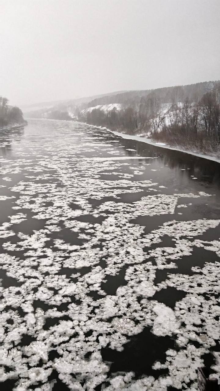 Снежуру заметили на реке Иня в Новосибирске