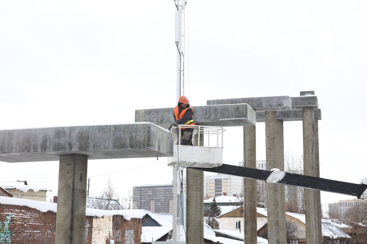 Максим Кудрявцев: Строим важный для города объект — пешеходный мост через Транссибирскую магистраль