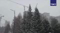 Снегопад накрыл Новосибирск