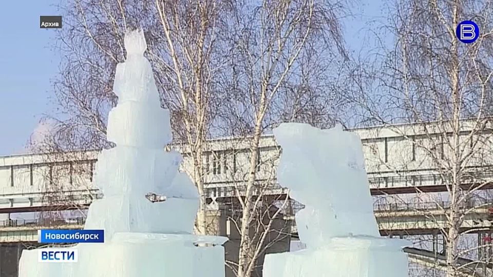 Зимняя сказка. На Михайловской набережной полным ходом идёт подготовка к открытию ледового городка