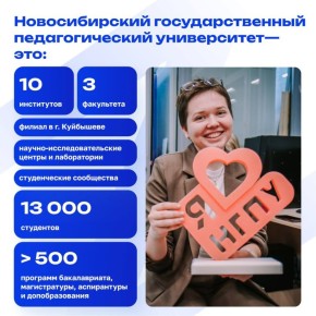 С днём рождения, НГПУ!. Новосибирский государственный педагогический университет — один из ведущих педвузов России, уверенно занимающий позиции лидера в Сибири в ключевых направлениях педагогической науки