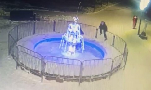 Неизвестные вандалы погасили новогодние огни в парке Новосибирска