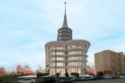 Здание со шпилем может появиться на месте 16-летнего долгостроя на Маркса