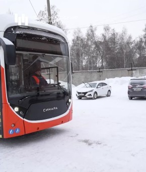 Оранжевый челябинский троллейбус пройдёт испытание сибирскими морозами