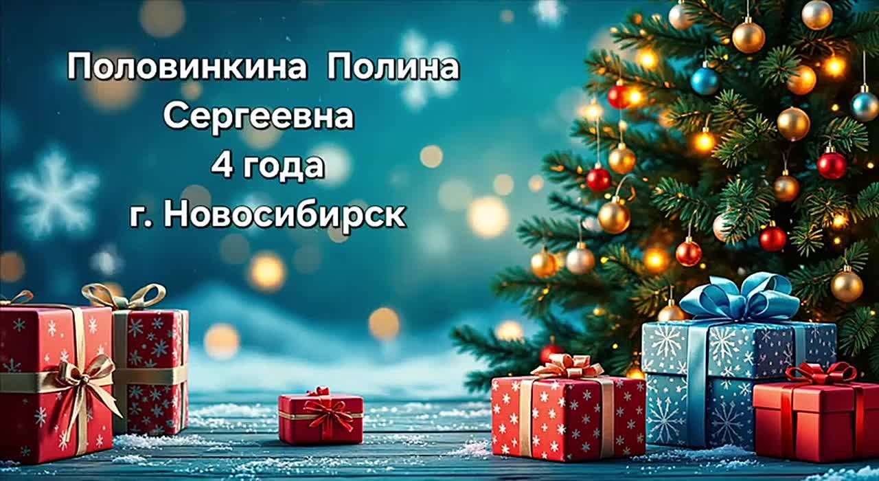 Новогодняя видеоткрытка устами ребенка!