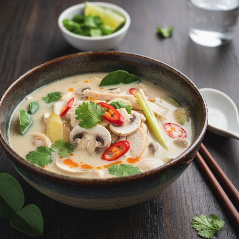 Погружение в мир Том Кха: идеальный куриный суп с кокосом и пряностями