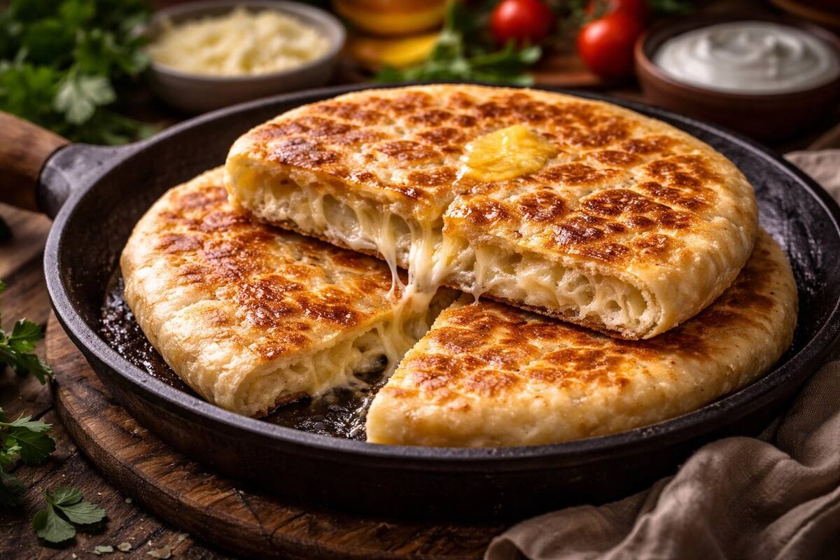 Простой и вкусный хачапури на сковороде: уют в каждом кусочке
