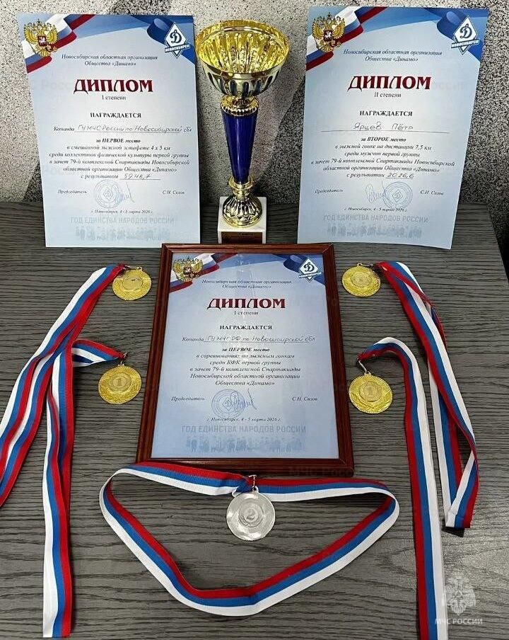 Сборная Главного управления МЧС России по Новосибирской области заняла первое место в лыжных гонках Спартакиады «Динамо» Сборная Главного управления МЧС России по Новосибирской области заняла первое место в лыжных гонках Спартакиады «Динамо»