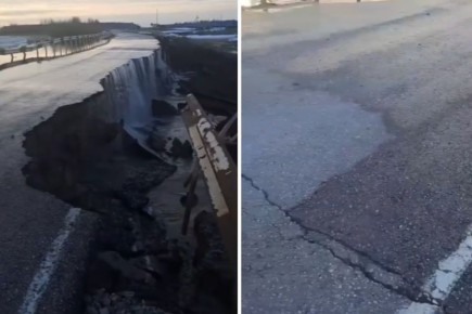 Из-за паводка в Новосибирской области полностью перекрыли дорогу