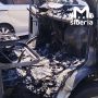 "Газель" полностью сгорела на дороге в Бердске