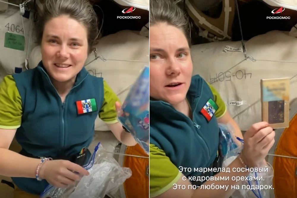 Сибирячка Анна Кикина показала, что ей доставили в посылке на МКС